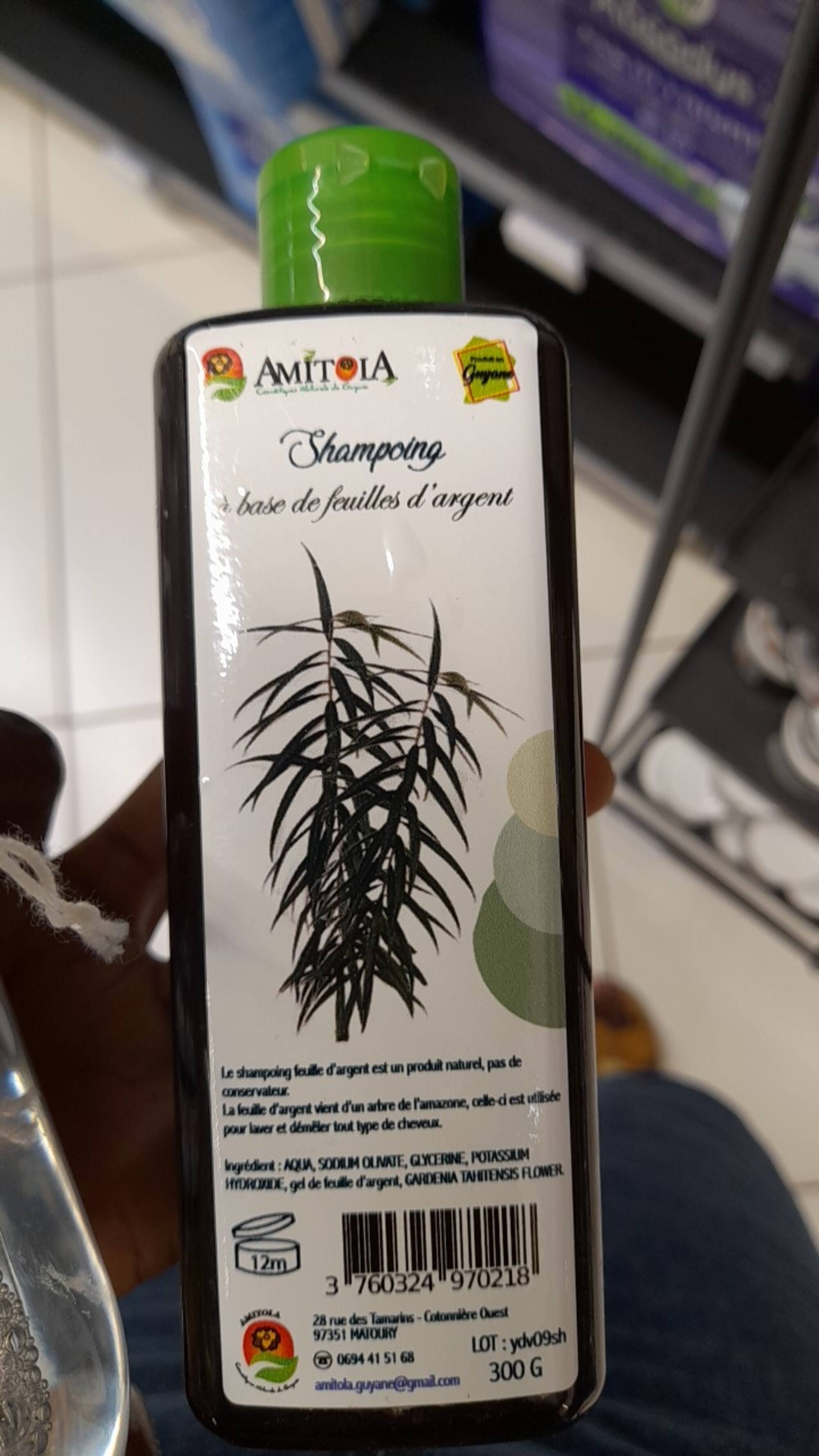 AMITOLA - Shampoing a base de feuilles d'argent