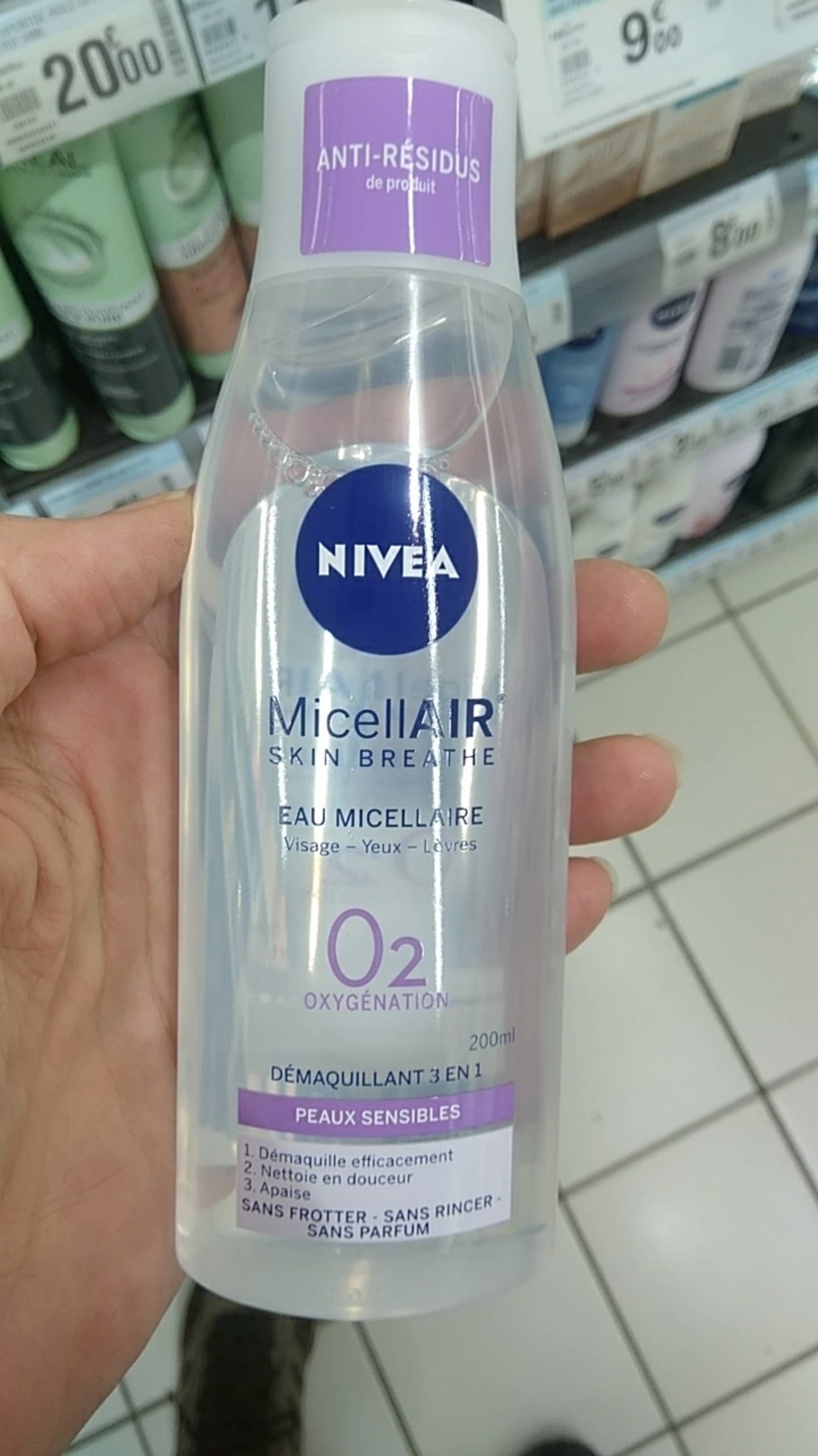 NIVEA - Micellair - Eau micellaire 02 oxygénation