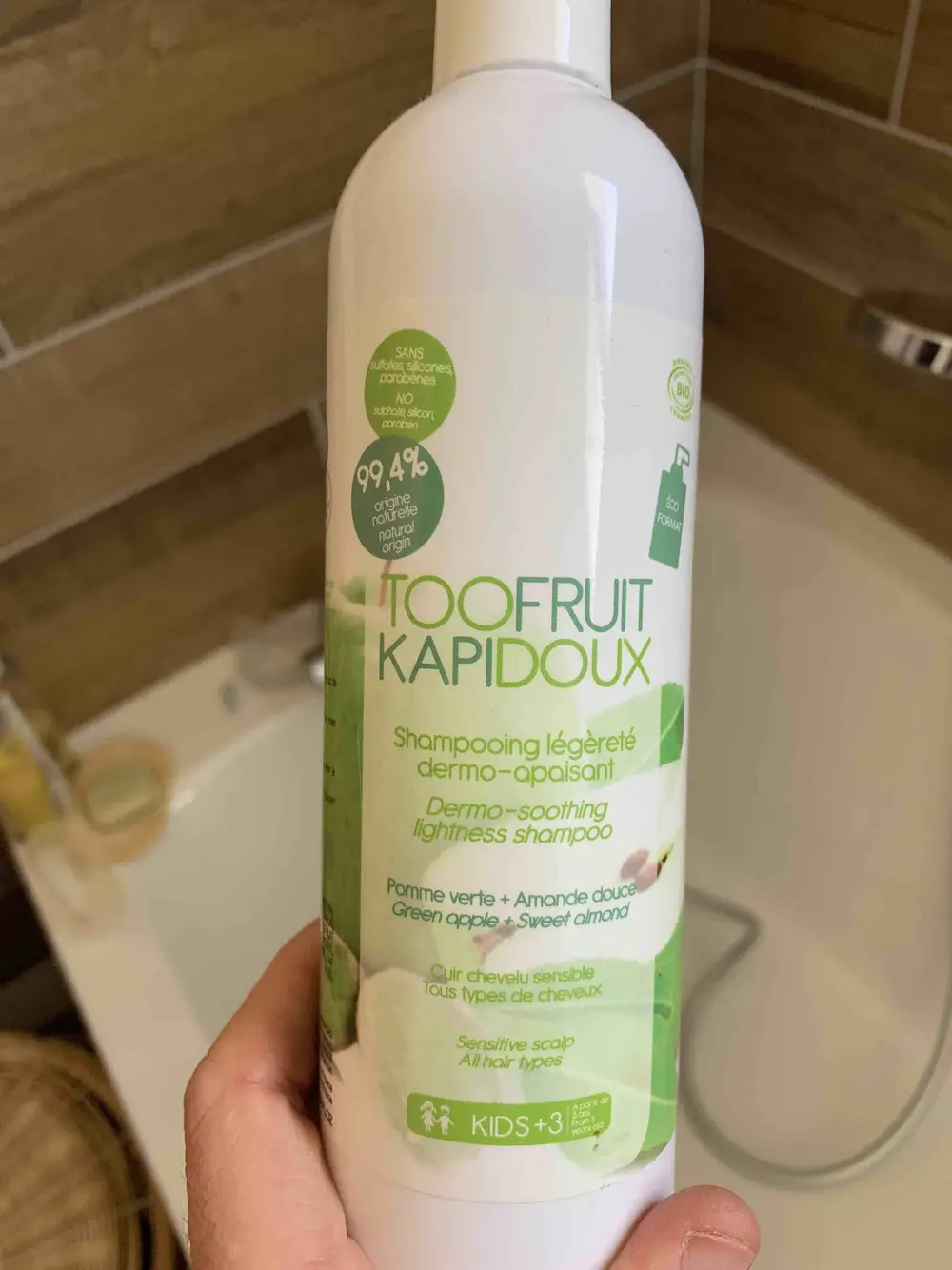 TOOFRUIT - Kapidoux kids +3 ans - Shampooing légèreté dermo-apaisant