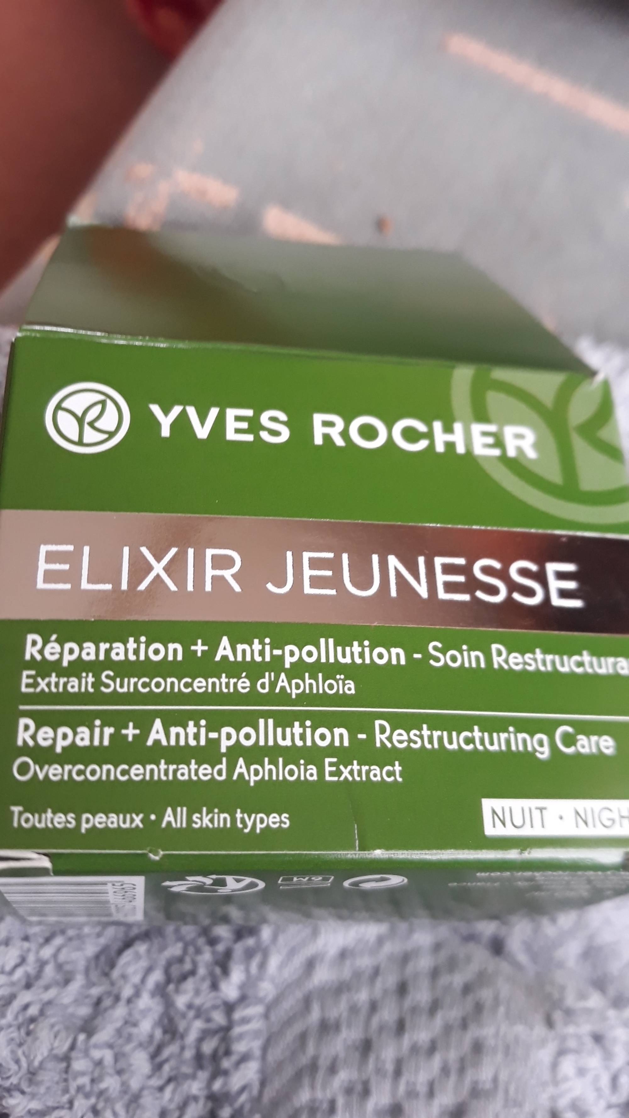 YVES ROCHER - Elixir jeunesse - Réparation + Anti-pollution - Soin restructurant