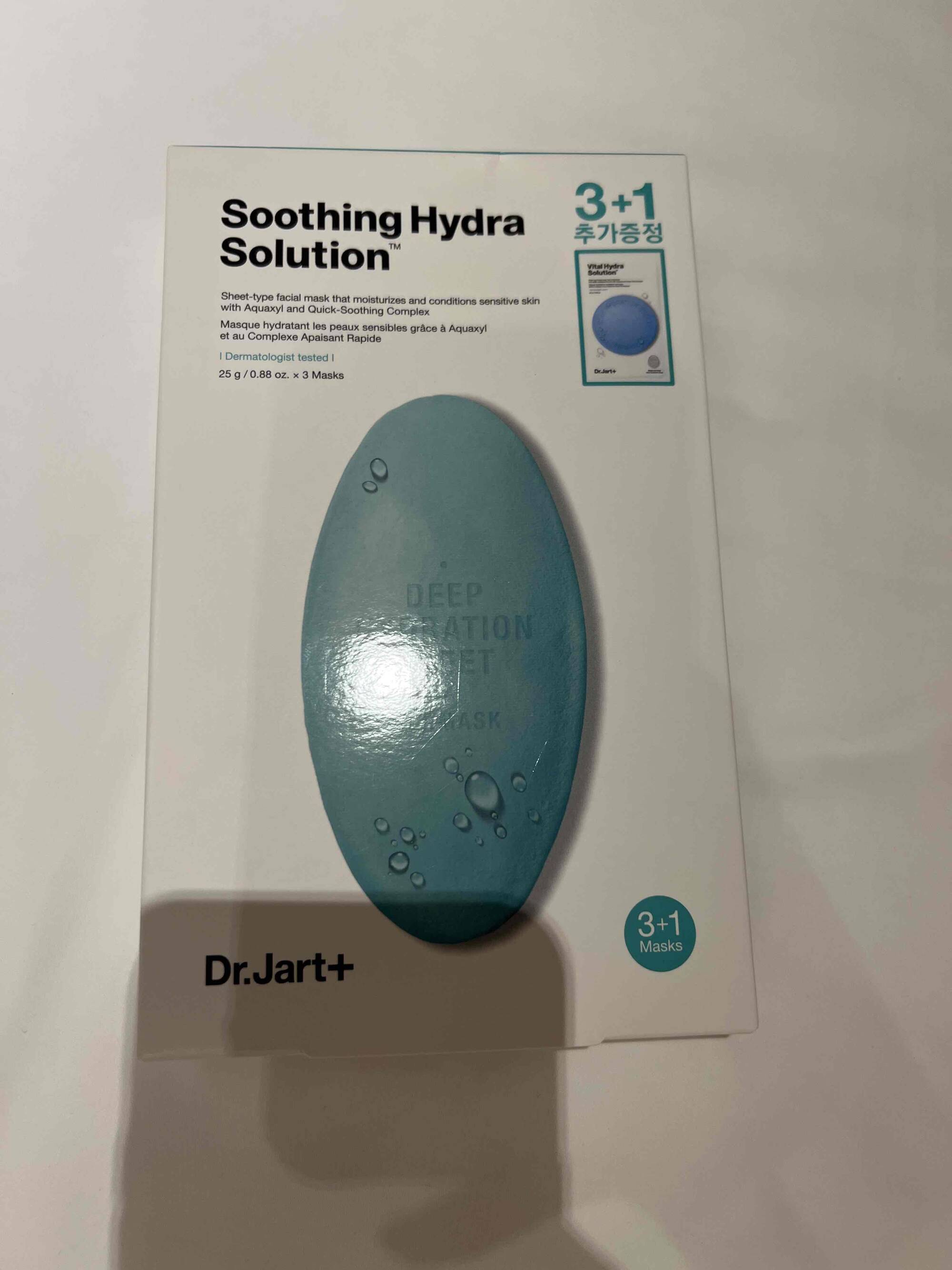 DR.JART+ - Soothing hydra solution - Masque hydratant