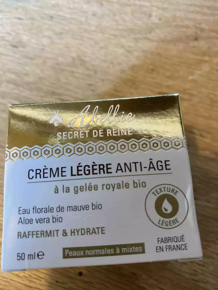 ABELLIE - Secret de reine - Crème légère anti-âge à la gelée royale bio
