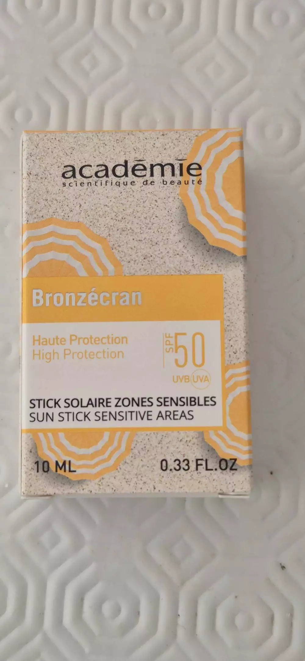 ACADÉMIE SCIENTIFIQUE DE BEAUTÉ - Bronzécran - Stick solaire zones sensibles SPF 50