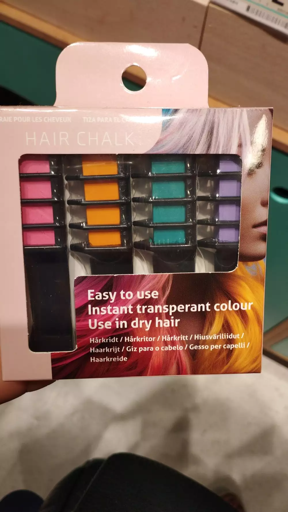 HAIR CHALK - Easy to use - Instant transperant colour