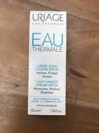 URIAGE - Eau thermale Crème d'eau légère SPF 20