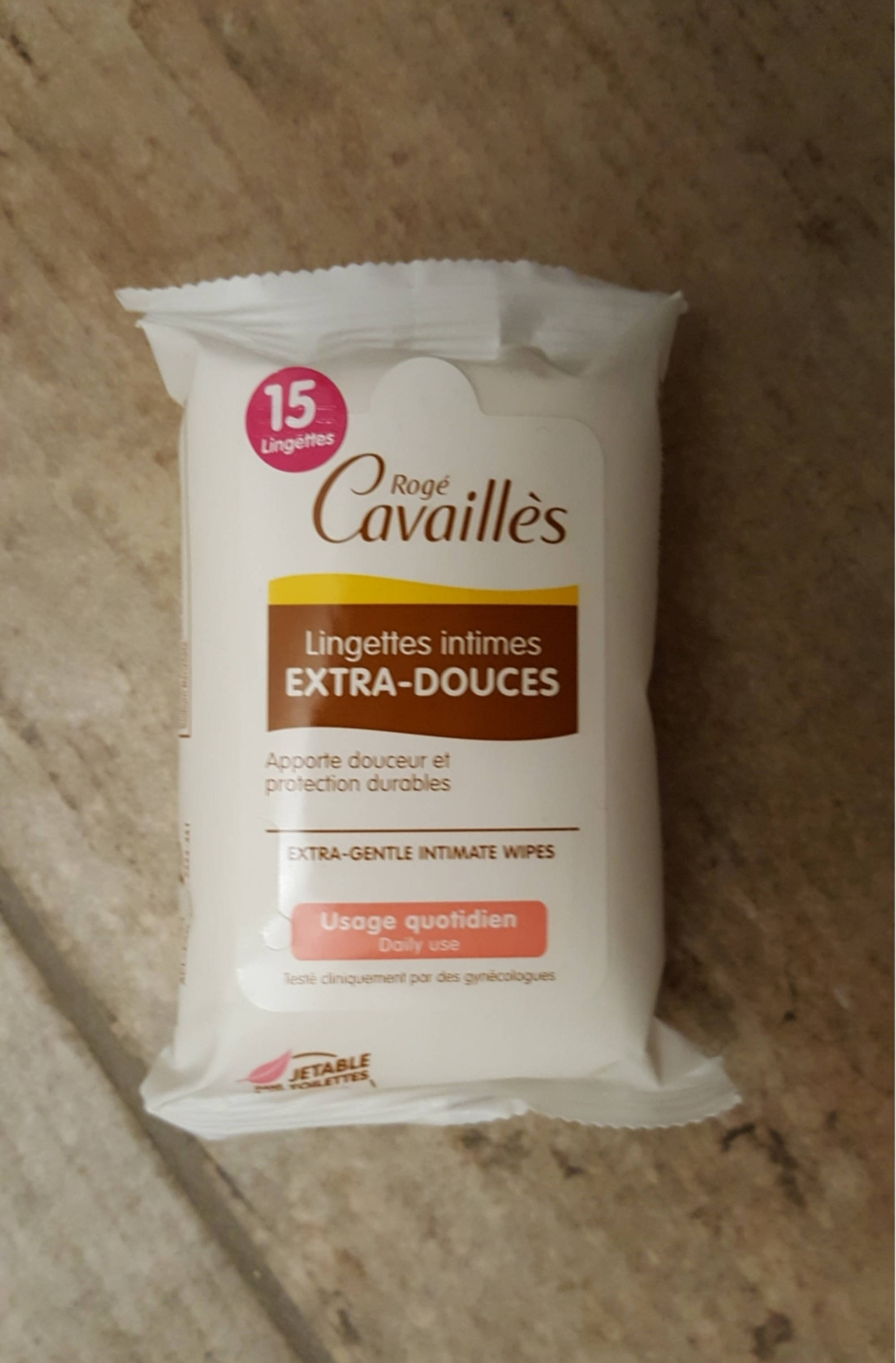 Lingettes intimes biodégradables Antibactériennes x15 Rogé Cavaillès Rogé  Cavaillès INTIME