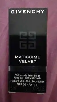 GIVENCHY - Matissime velvet - Fond de teint mat fluide