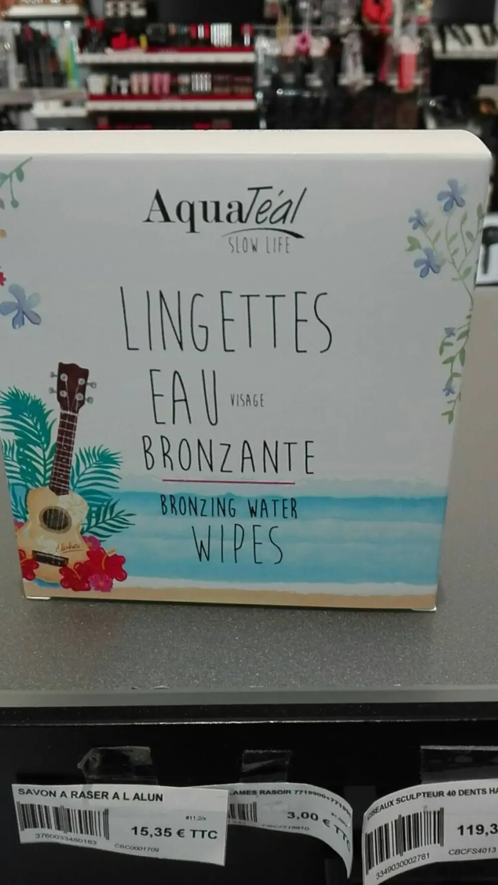 AQUATÉAL - Lingettes eau bronzante visage