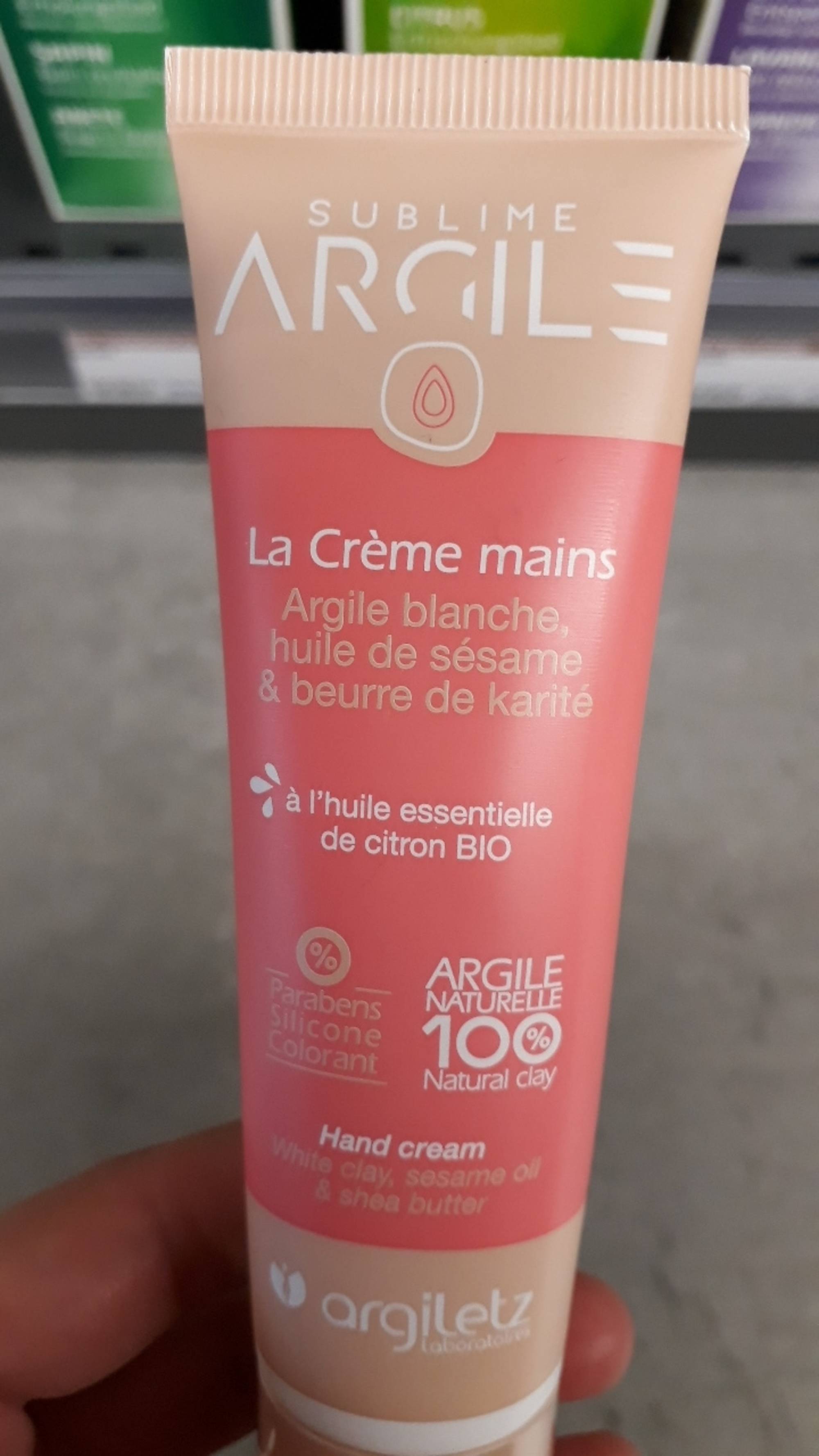ARGILETZ - Sublime argile - La crème mains