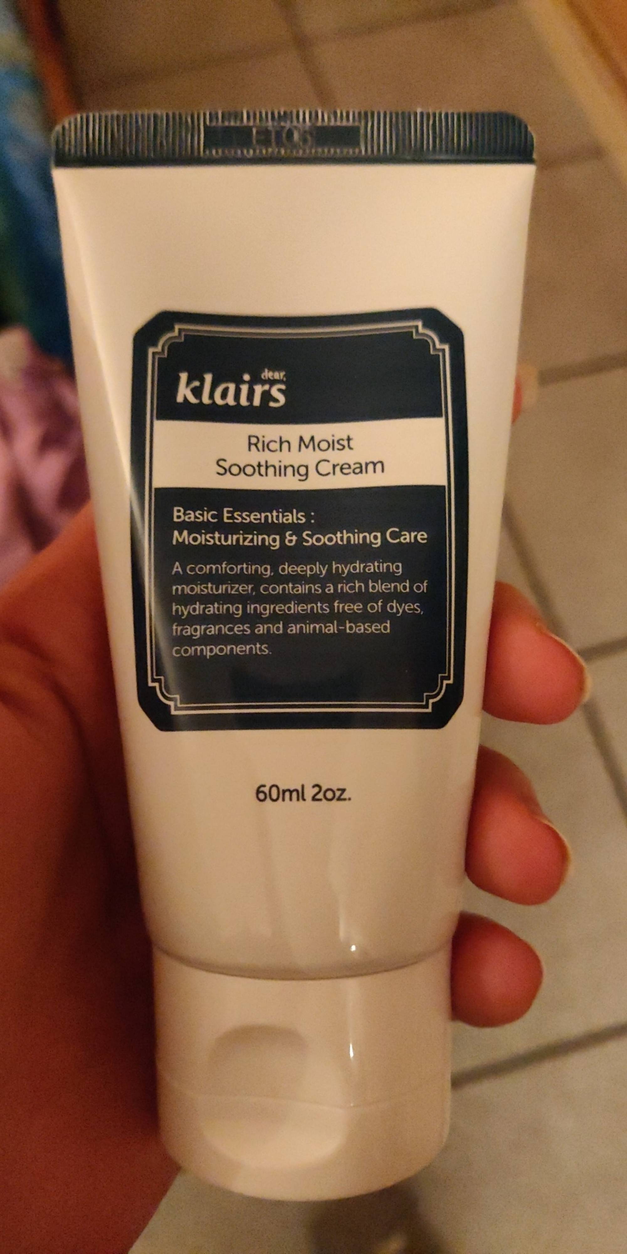 KLAIRS - Rich moist - Soothing cream