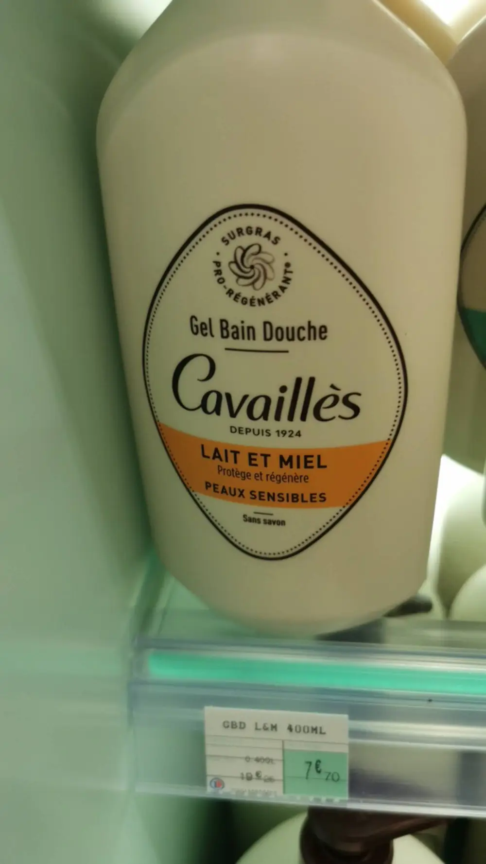 ROGÉ CAVAILLÈS - Peaux sensibles - Gel bain douche lait et miel