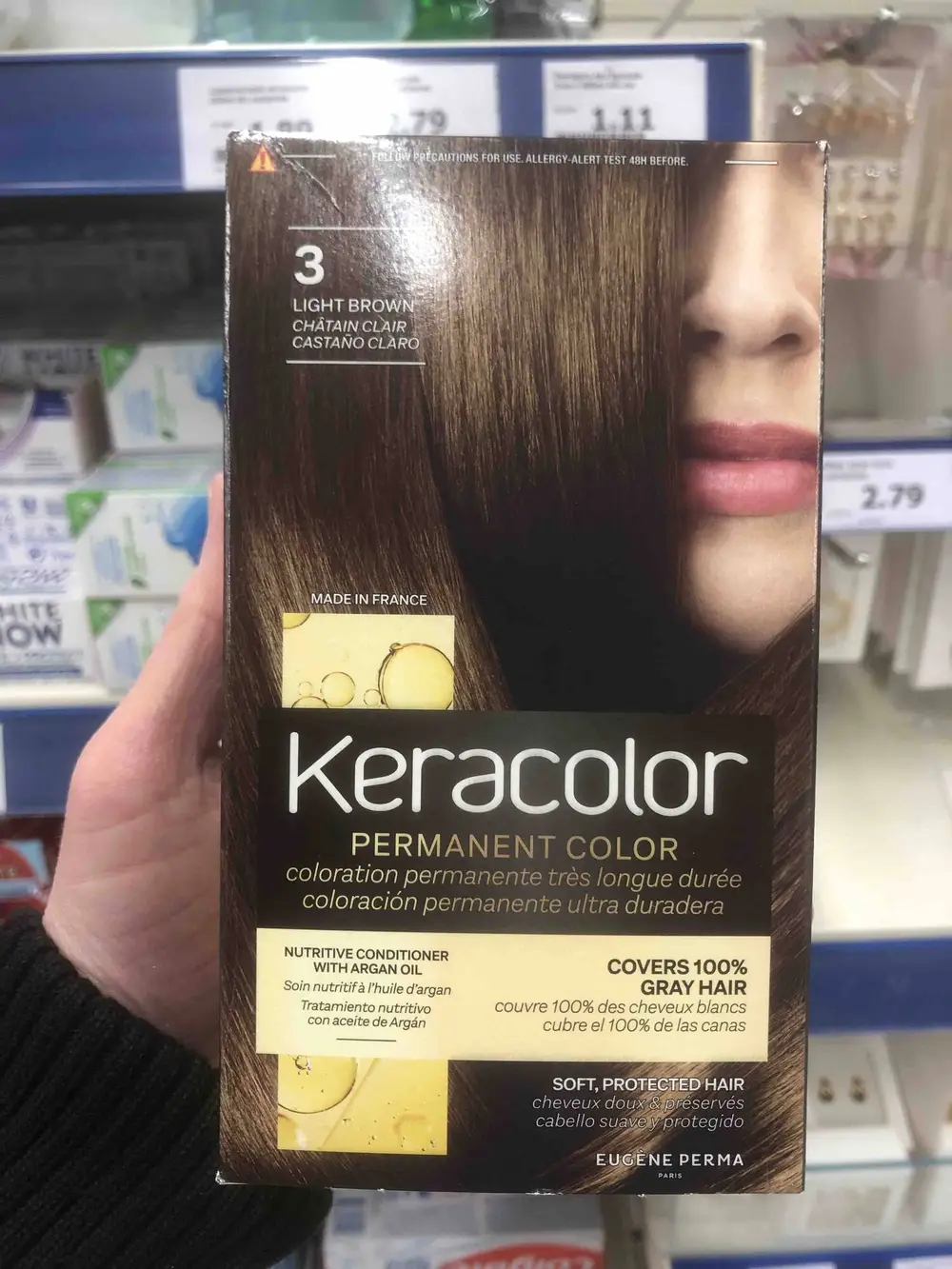 KERACOLOR - Coloration permanente très longue durée 3 châtain clair