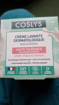 COSLYS - Crème lavante dermatologique pain surgras