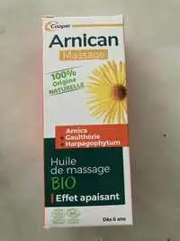 COOPER - Arnican - Huile de massage bio