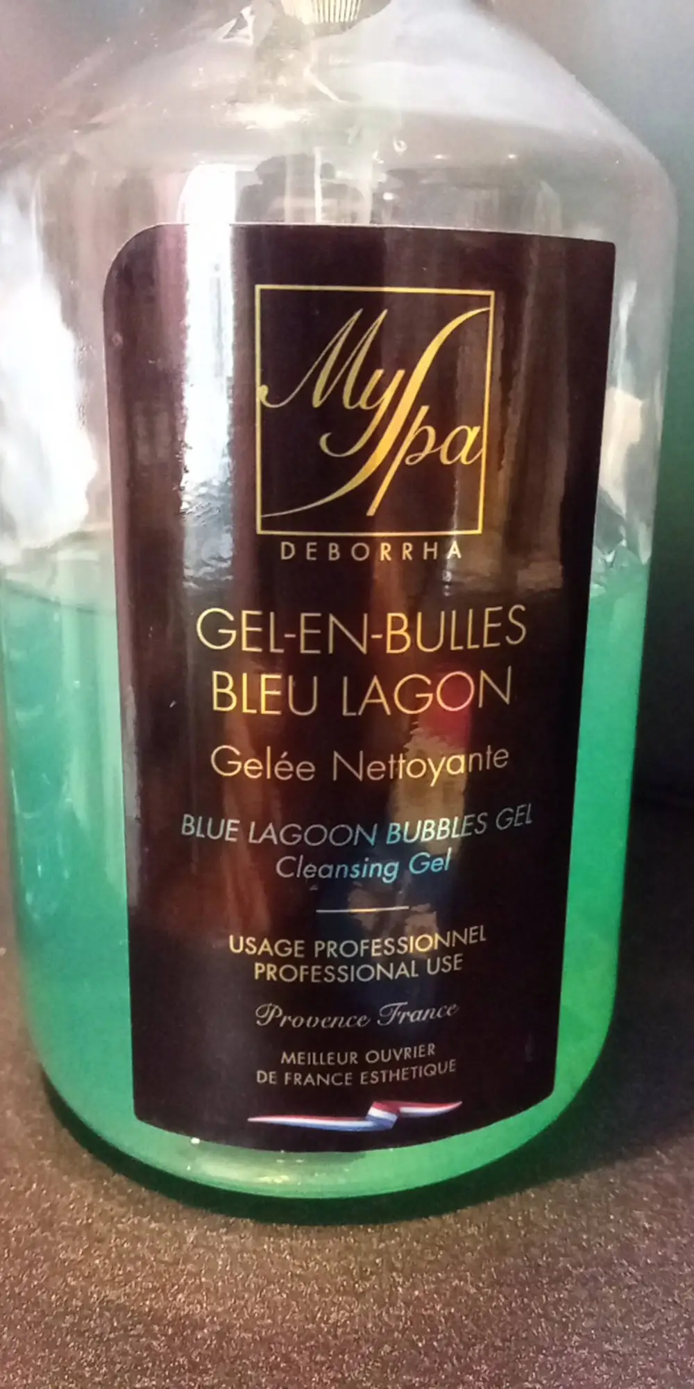 MYSPA - gel en bulles bleu lagon - gelée nettoyante