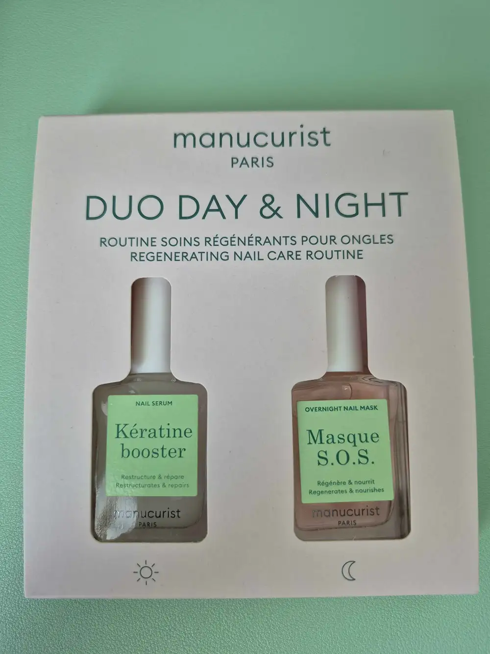 MANUCURIST PARIS - Duo day & night - Routine soins régénérants pour les ongles