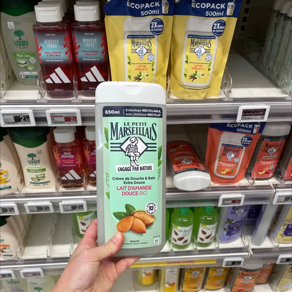 LE PETIT MARSEILLAIS - Lait déamande douce bio - Crème de douche & bain extra douce