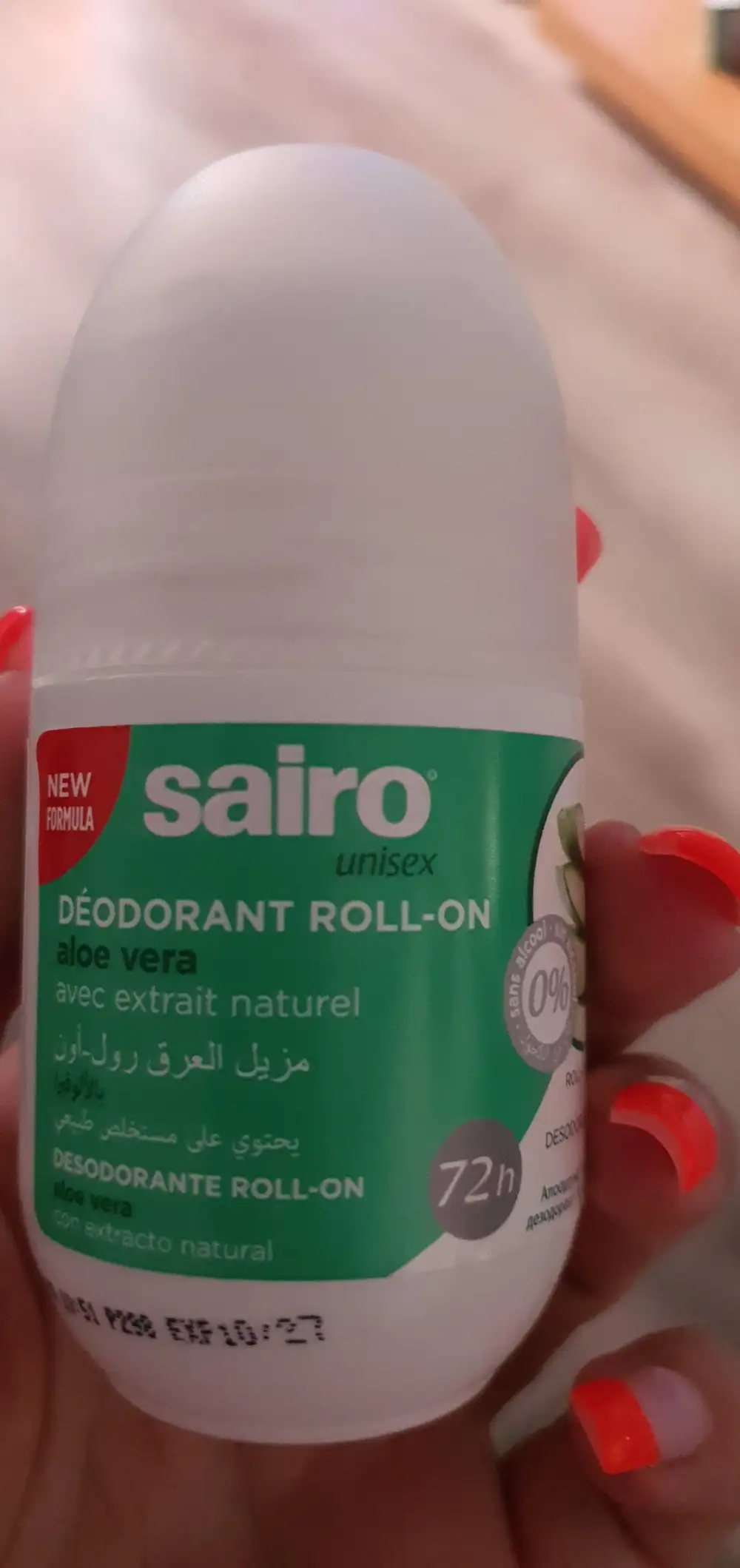 SAIRO - Déodorant roll-on aloe vera avec extrait naturel 72h