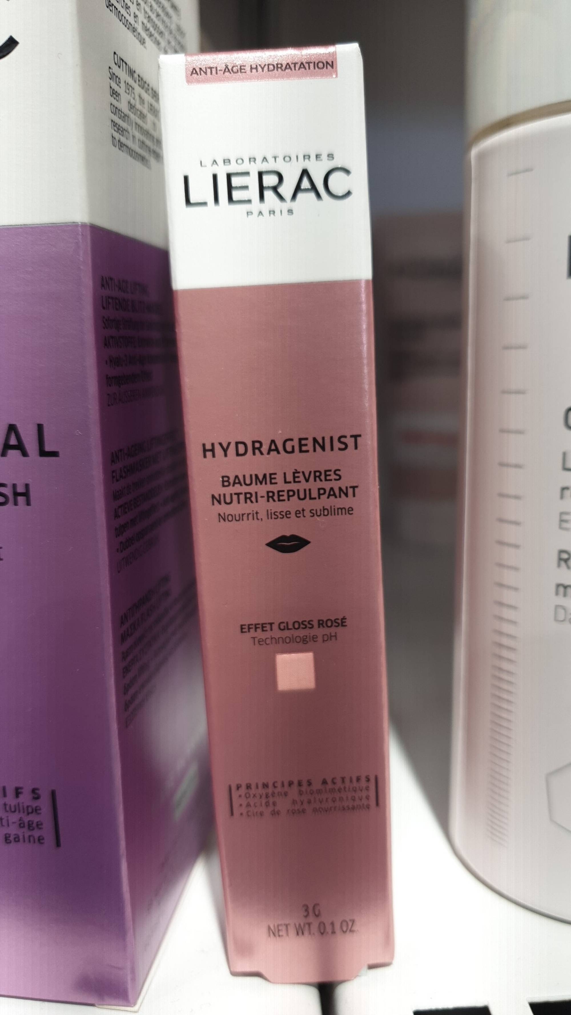 LIÉRAC - Hydragenist - Baume lèvres nutri-repulpant effet gloss rosé