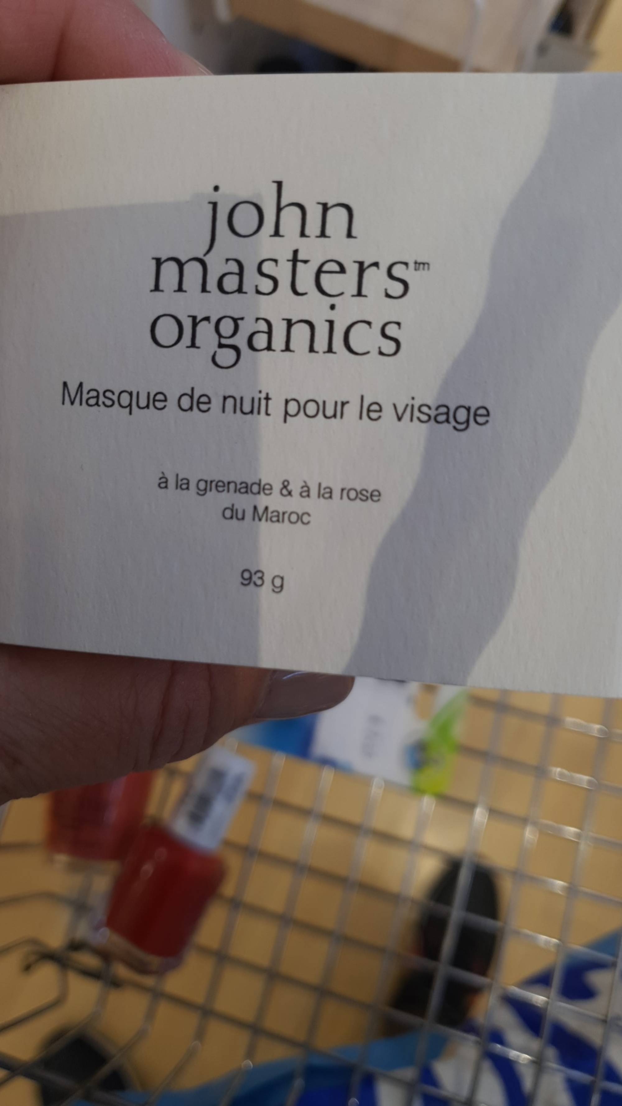 JOHN MASTERS ORGANICS - Masque de nuit pour le visage à la grenade & à la rose du Maroc