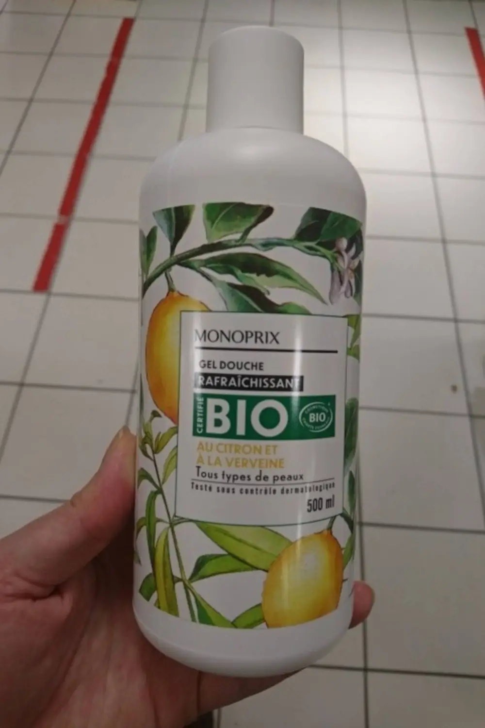 MONOPRIX - Gel douche rafraîchissant bio