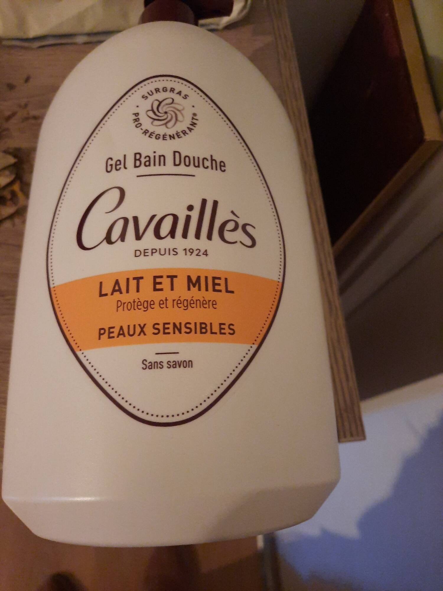 CAVAILLES - Gel bain douche lait et miel