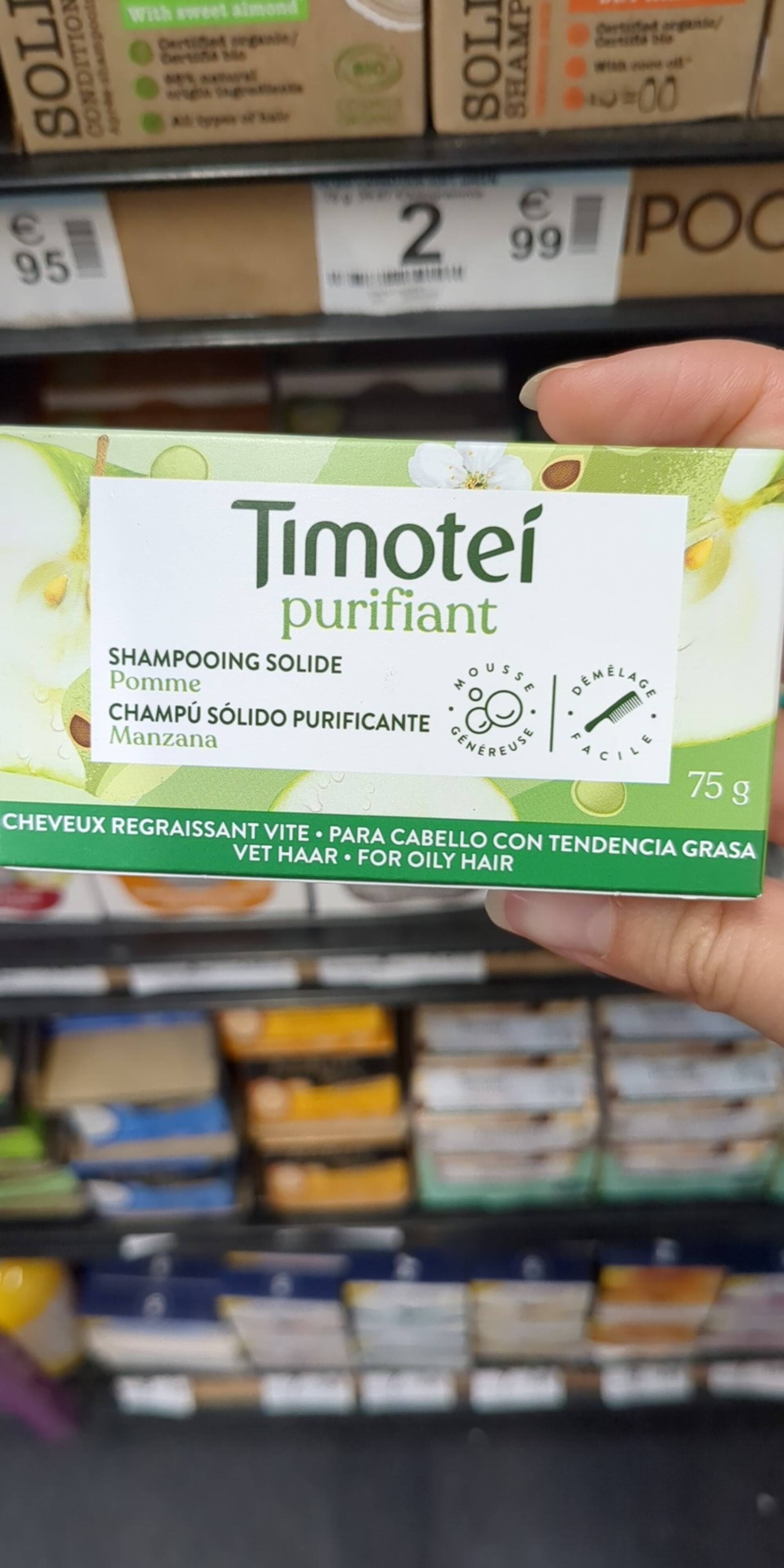 TIMOTEI - Purifiant - Shampooing solide Pomme