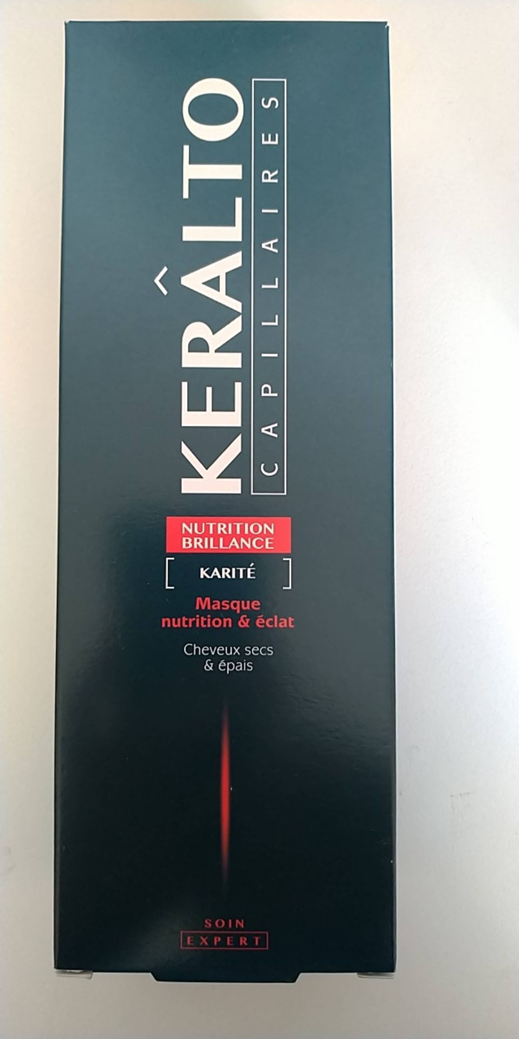 KERÂLTO - Masque nutrition & éclat pour cheveux secs & épais