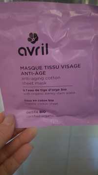 AVRIL - Masque tissu visage anti-âge bio