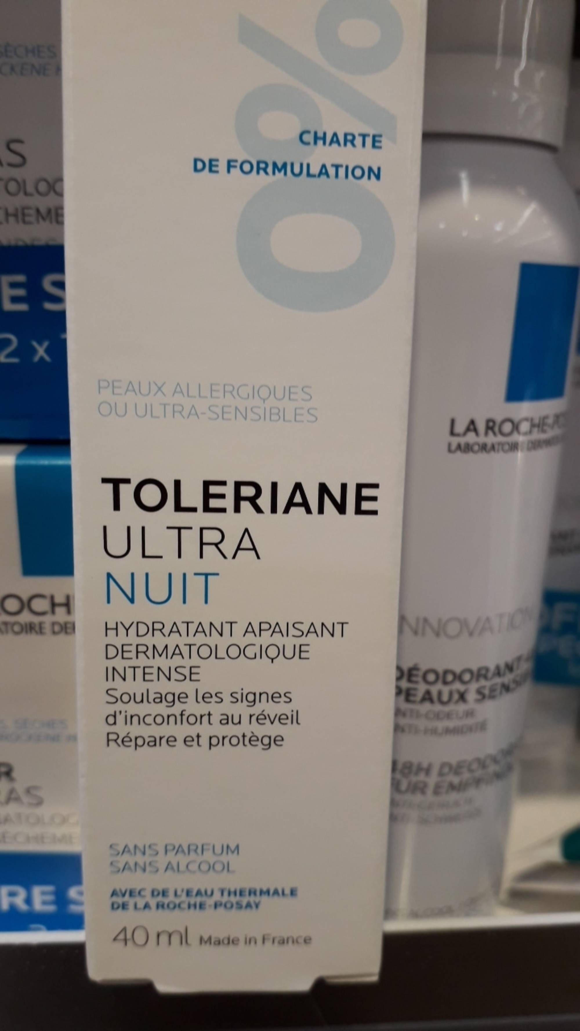 LA ROCHE-POSAY - Toleriane ultra nuit - Hydratant apaisant dermatologique intense