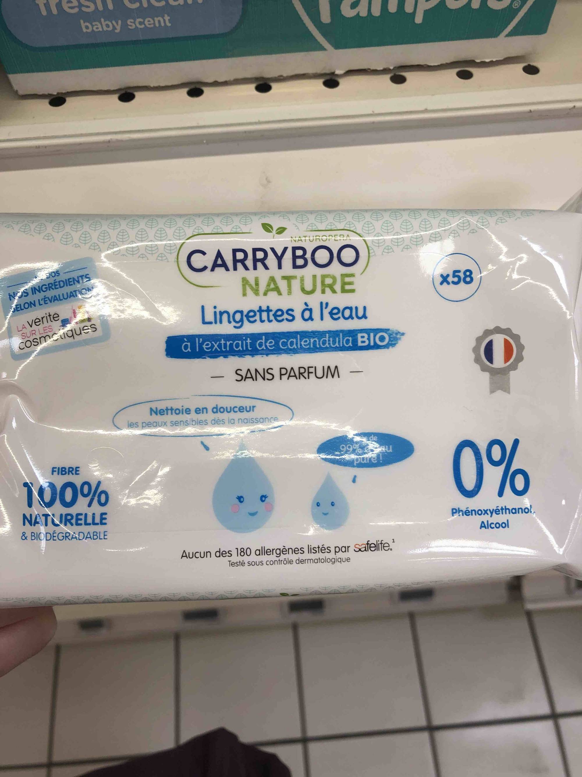 CARRYBOO NATURE - Lingettes à l'eau bio