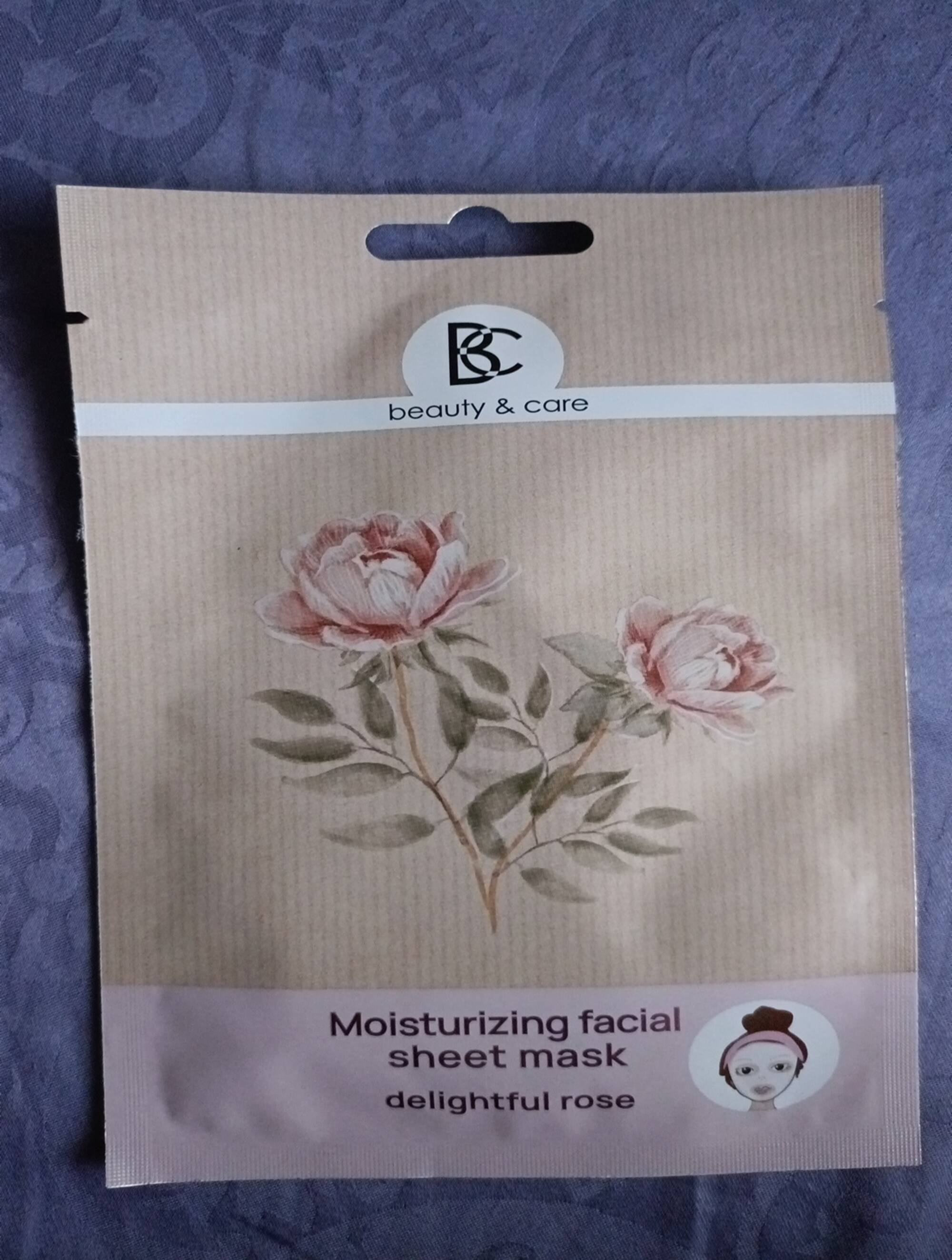 BEAUTY CARE - Moisturizing facial sheet mask delightful rose