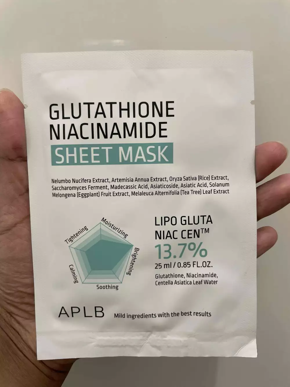 APLB - Glutathione niacinamide - Sheet mask