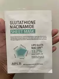 APLB - Glutathione niacinamide - Sheet mask