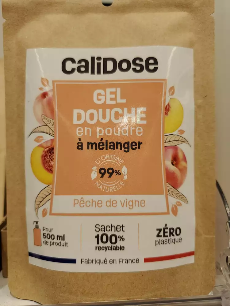 CALIDOSE - Pêche de vigne - Gel douche en poudre