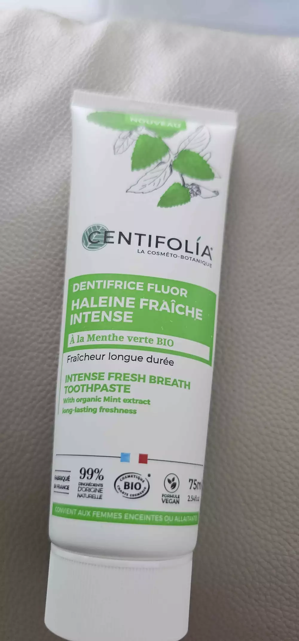 CENTIFOLIA - Dentifrice fluor haleine fraîche intense