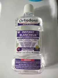 ORTODONT - Instant blancheur - Bain de bouche menthe citron