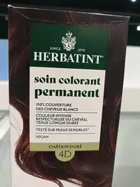 HERBATINT - soin colorant permanent châtain doré 4D