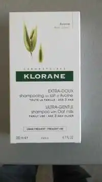 KLORANE - Shampooing extra doux au lait d'avoine