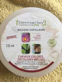 DERMACLAY - Masque capillaire - Cheveux colorés, décolorés méchés