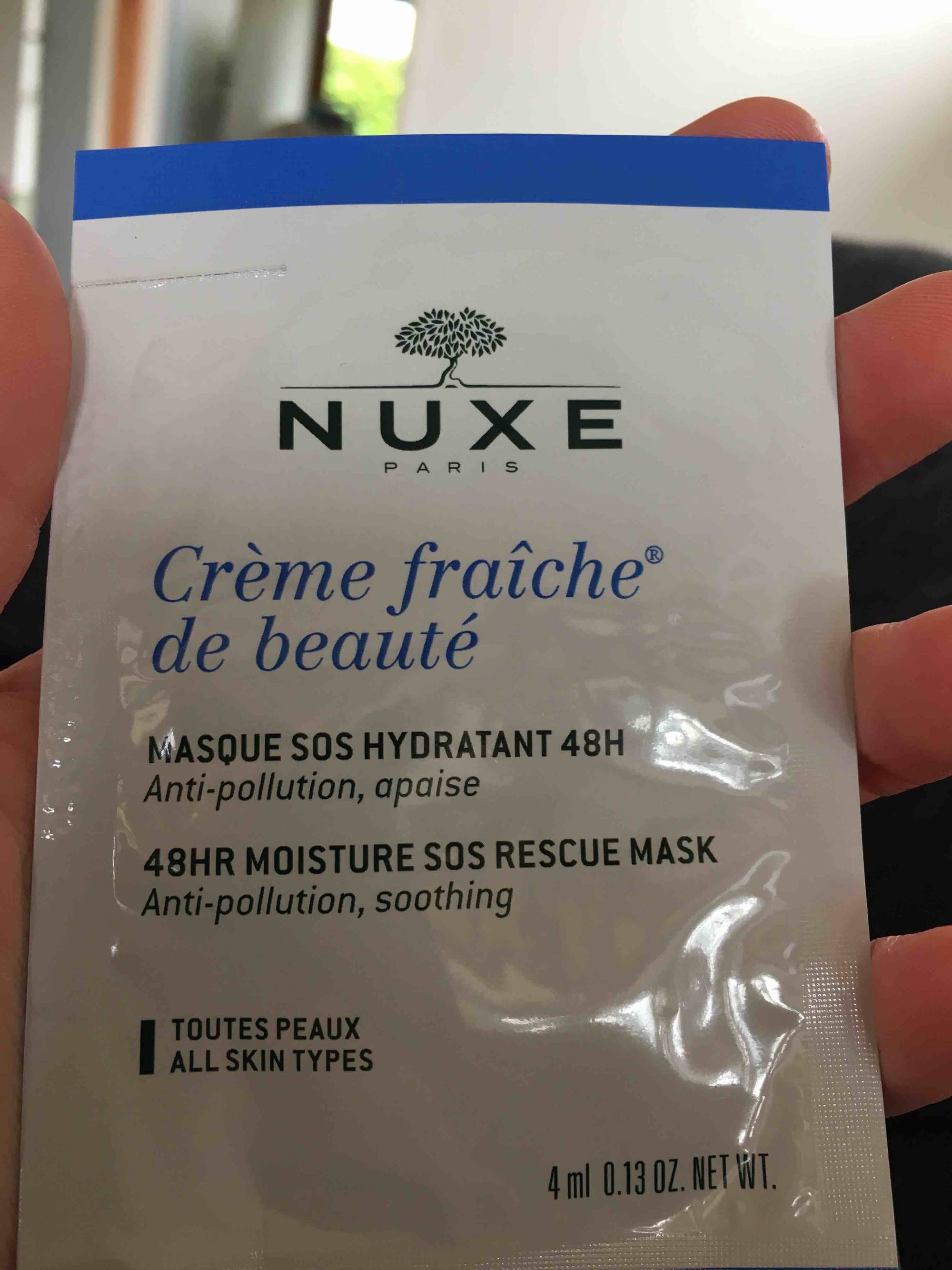 NUXE PARIS - Crème fraîche de beauté - Masque sos hydratant 48h