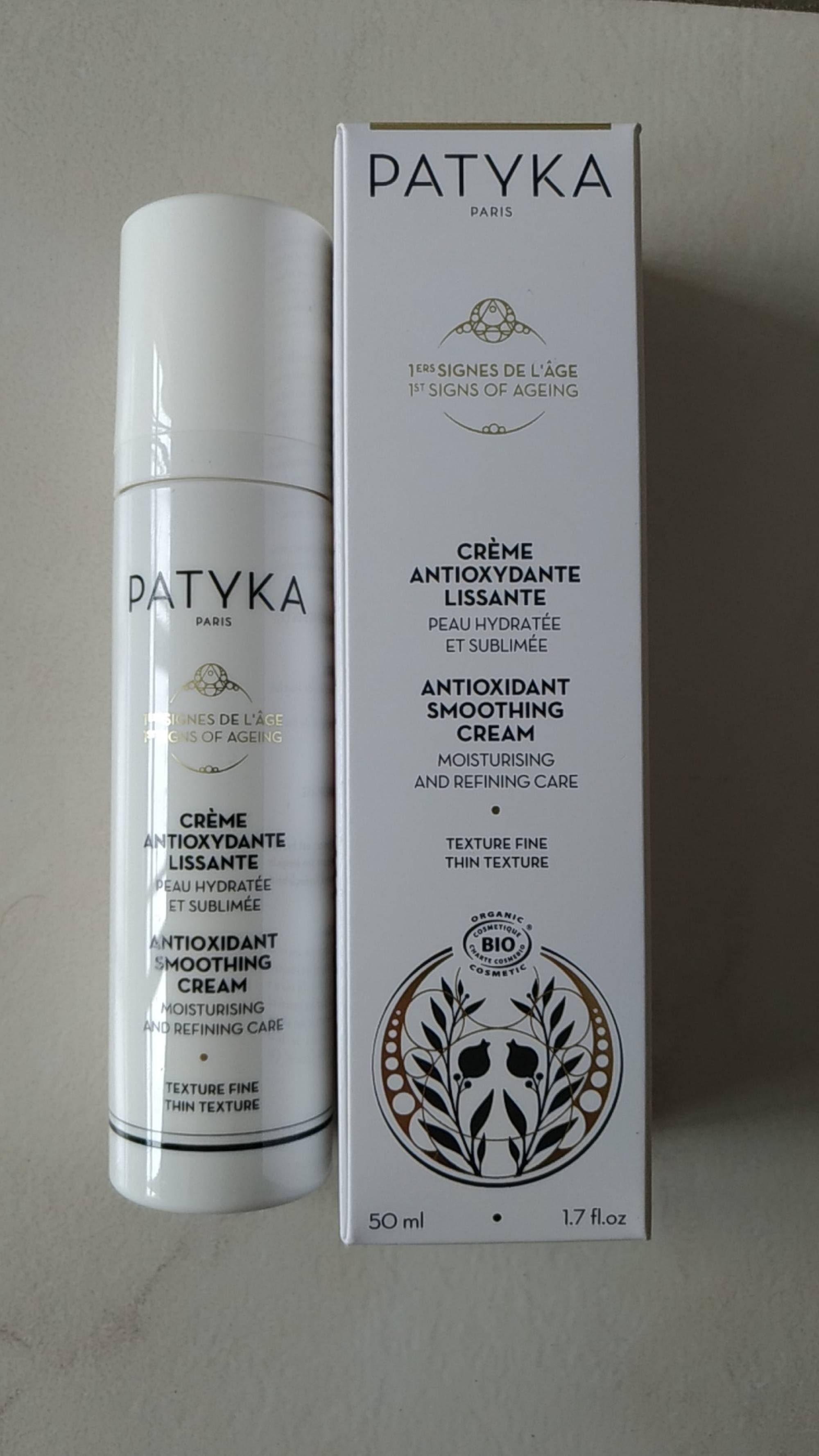 PATYKA - Crème antioxydante lissante bio