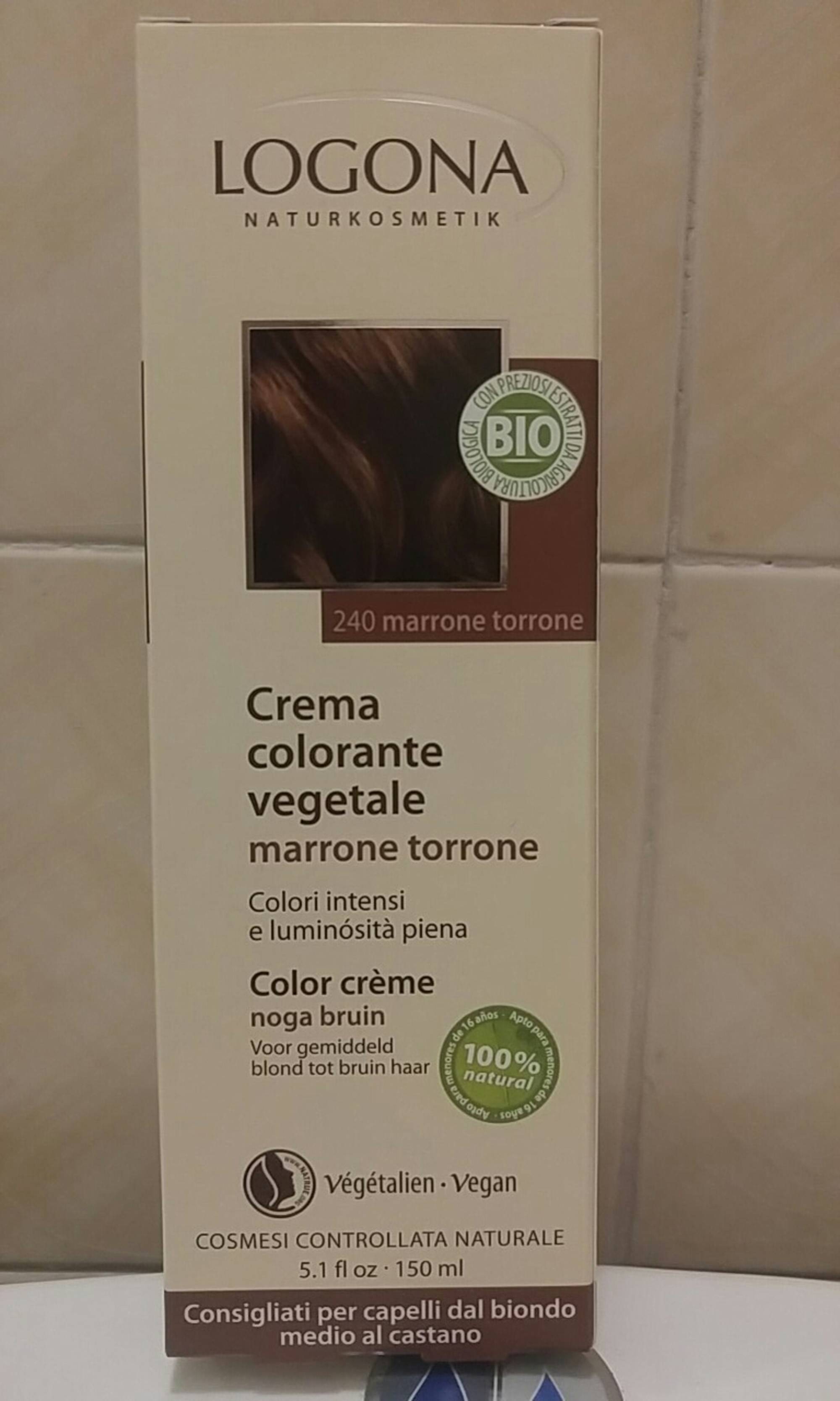 LOGONA - Crema colorante vegetale marrone torrone