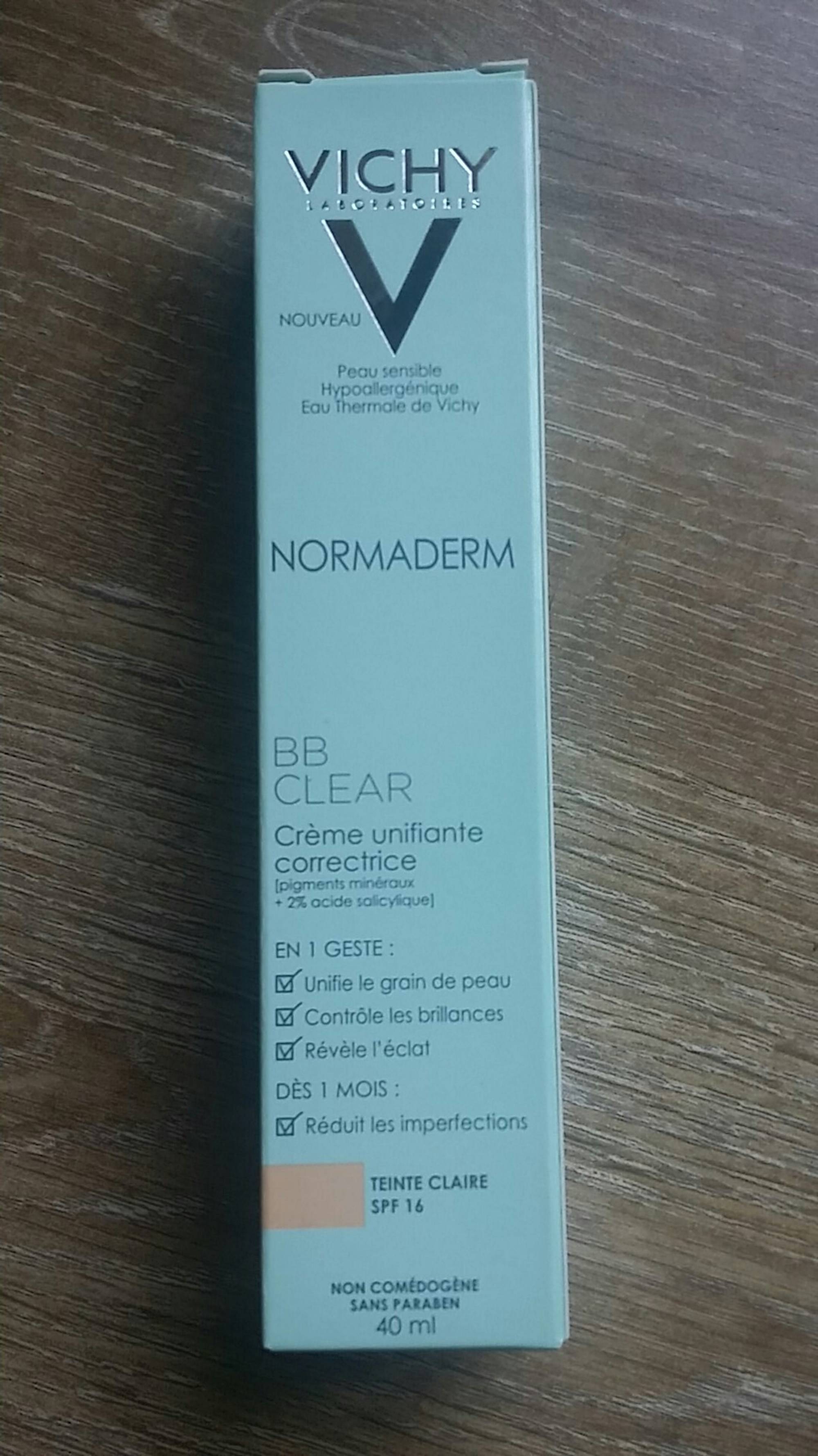 VICHY - Normaderm - BB clear crème unifiante correctrice - Teinte claire SPF16