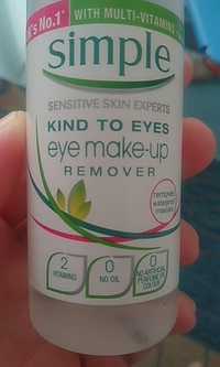 SIMPLE - Sensitive skin experts kind to eyes - Eye make-up remover