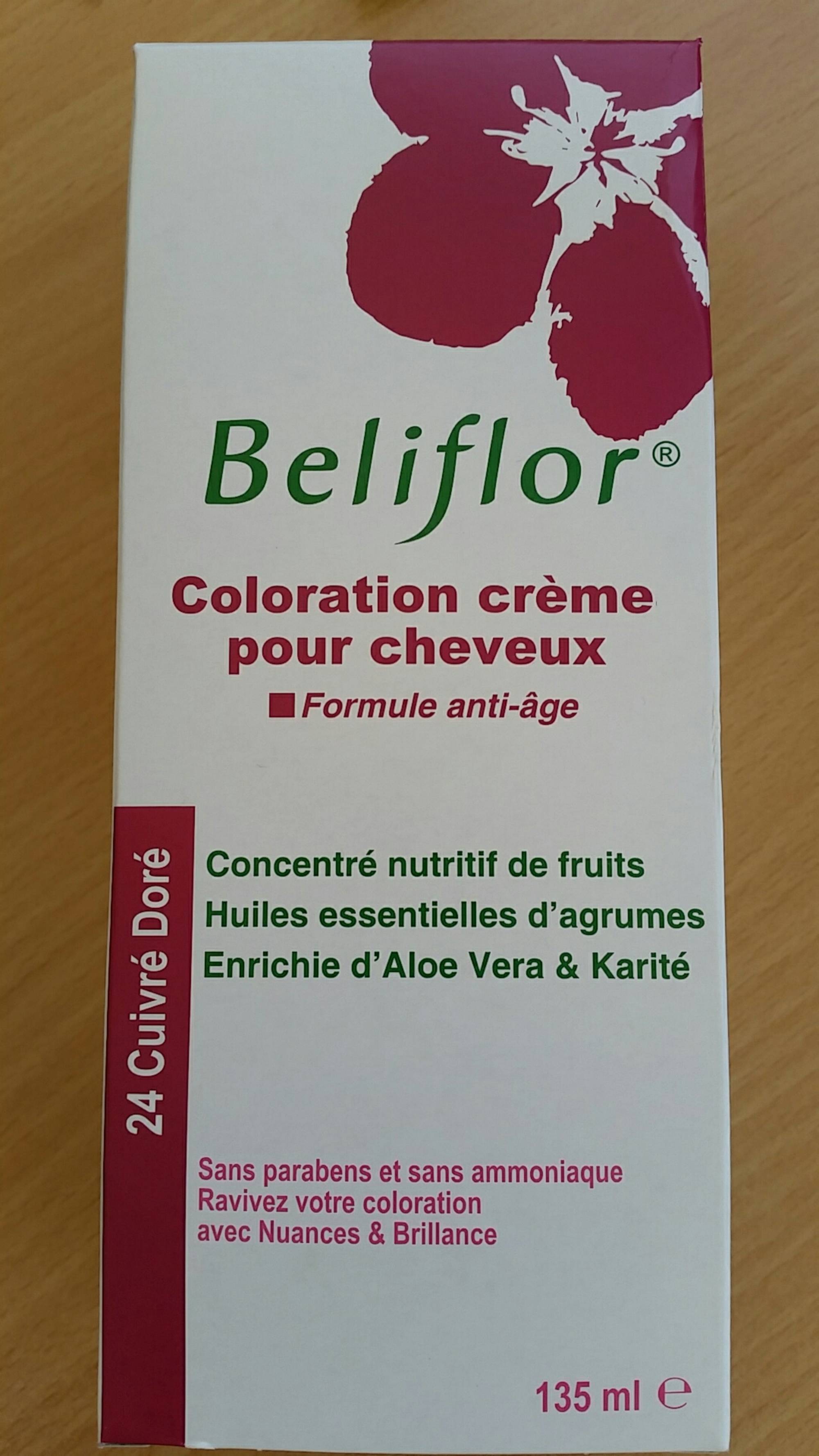 BELIFLOR - Coloration crème pour cheveux - 24 cuivré doré