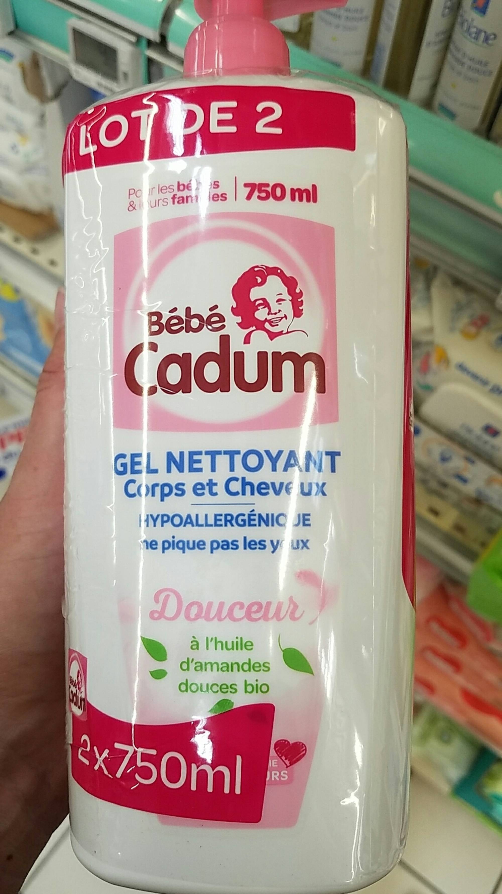 Cadum Bébé Gel Sans Savon Douceur Corps et Cheveux 750ml (lot de 3