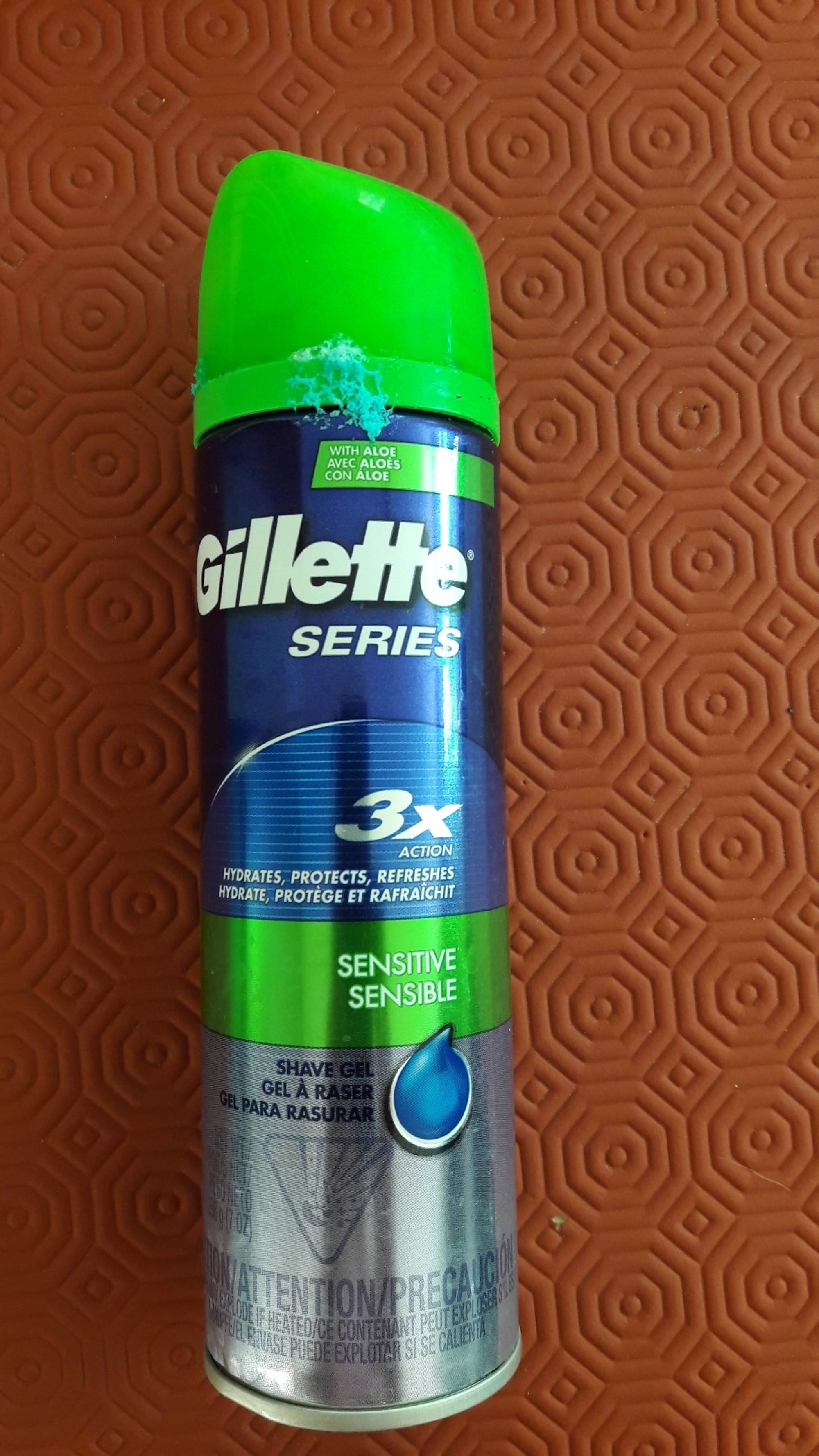 GILLETTE - Series 3x action - Sensitive sensible gel à raser