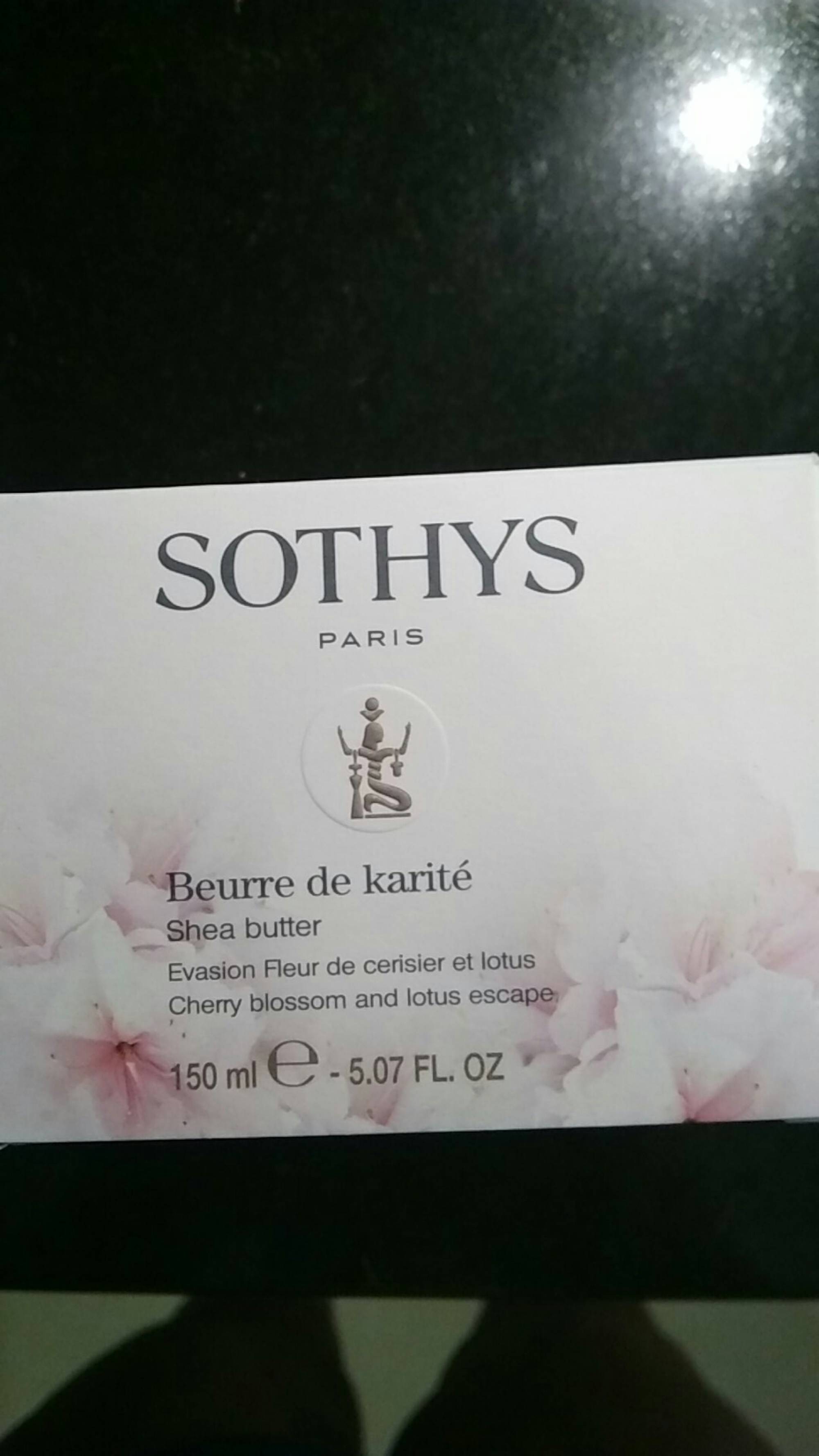 SOTHYS - Beurre de karité - Evasion Fleur de Cerisier et Lotus