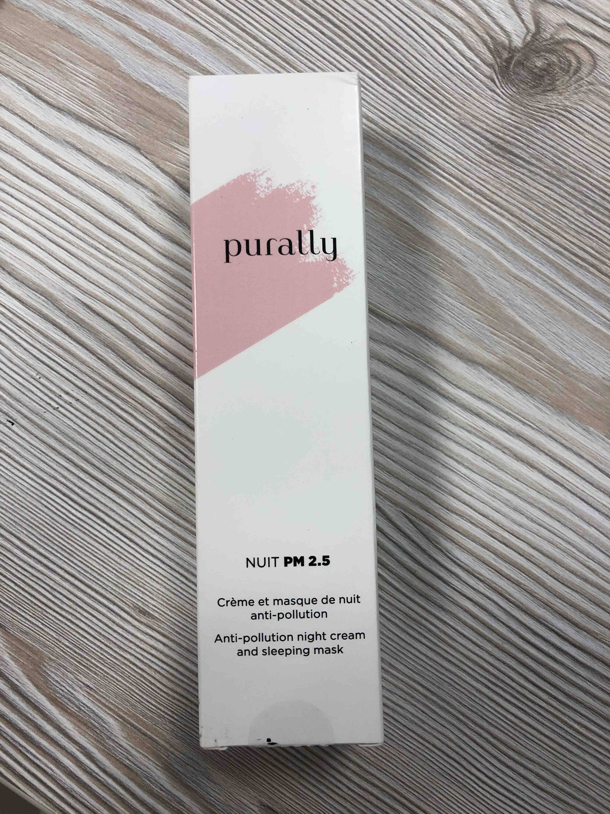 PURALLY - Nuit PM 2.5 - Crème et masque de nuit anti-pollution